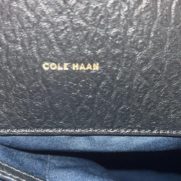 Cole Haan Black Textured Satchel - Picture 3 of 5